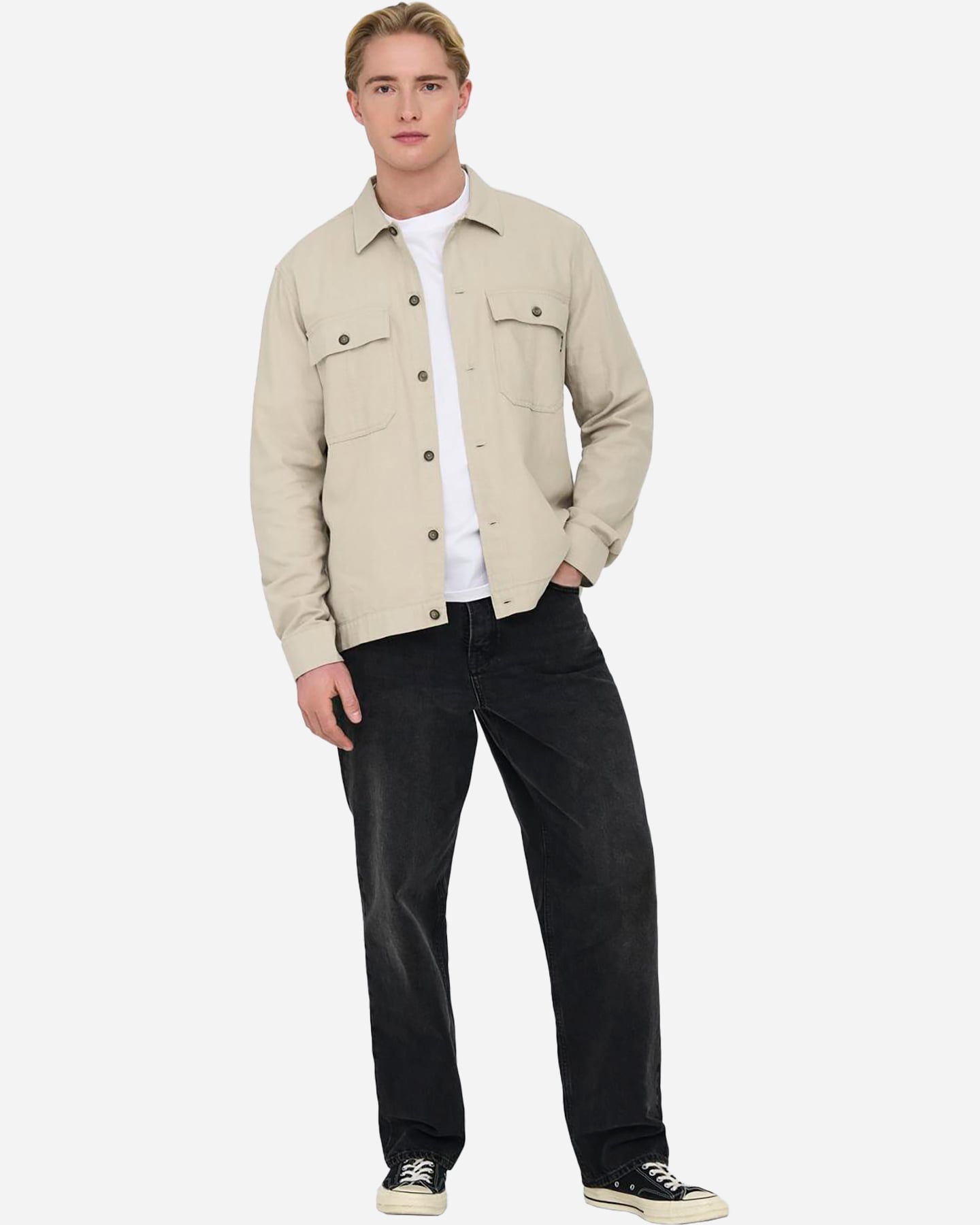 Camicia ONLY & SONS KENNET M - Beige - 3 | Cisalfa Sport